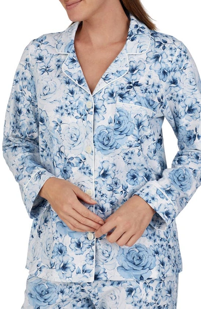 Shop Bedhead Pajamas Stretch Organic Cotton Pajamas In Winter Blooms