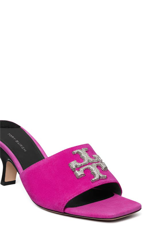 Tory Burch Eleanor Pavé 40mm suede mules - Black
