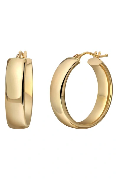 Shop Bony Levy 14k Gold Classic Hoop Earrings In 14k Yellow Gold