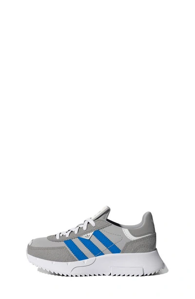 Shop Adidas Originals Kids' Retropy F2 Sneaker In Grey/ Blue Rush/ White