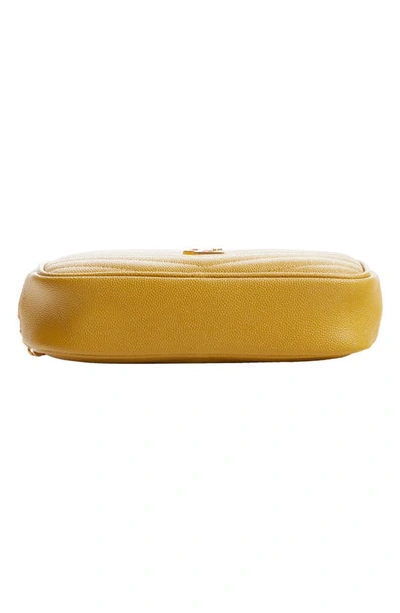Saint Laurent Mini Lou Quilted Leather Camera Bag In Yellow
