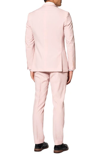 Shop Opposuits Blush Solid Two-piece Suit With Tie In Pink