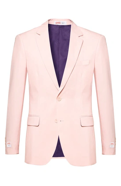 Shop Opposuits Blush Solid Two-piece Suit With Tie In Pink