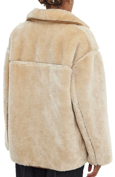 BDG URBAN OUTFITTERS BORG REVERSIBLE JACKET 