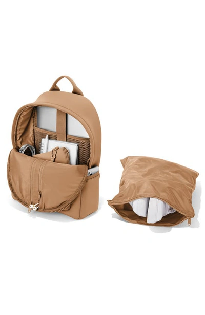 Shop Dagne Dover Dakota Medium Neoprene Backpack In Camel