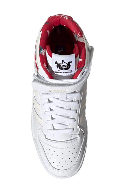 Adidas Originals X Forum ModeSens | Shoe White/off White/power Basketball Thebe In Mid Red Magugu