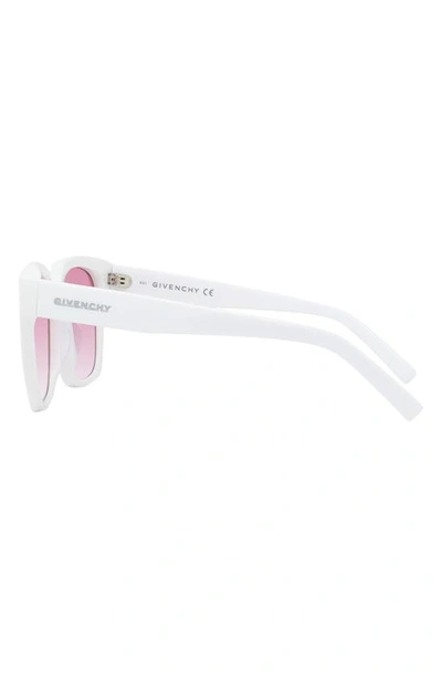 Shop Givenchy 56mm Day Square Sunglasses In White/violet