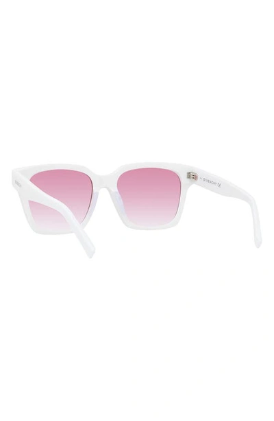 Shop Givenchy 56mm Day Square Sunglasses In White/violet