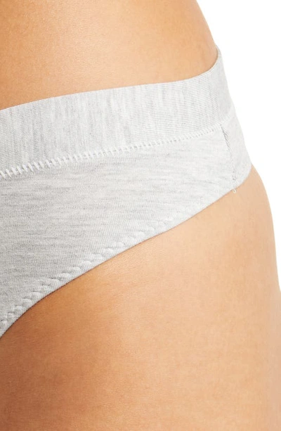 Shop Meundies Feelfree Thong In Heather Grey