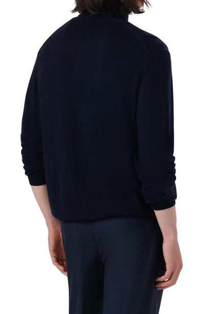 Shop Bugatchi Turtleneck Wool Sweater In Midnight