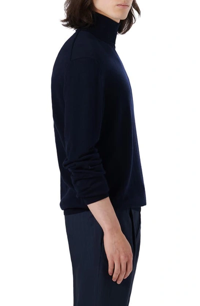 Shop Bugatchi Turtleneck Wool Sweater In Midnight