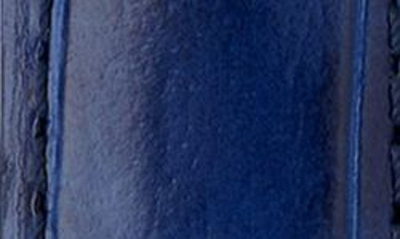 Michele 16mm Embossed Alligator Pattern Calf Leather Watch Strap In Navy