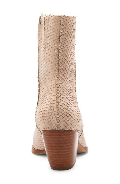 Shop Matisse Caty Western Pointed Toe Bootie In Blush Snake Print Leather