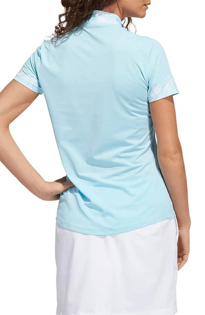 Shop Adidas Golf Ultimate 365 Short Sleeve Golf Shirt In Bliss Blue