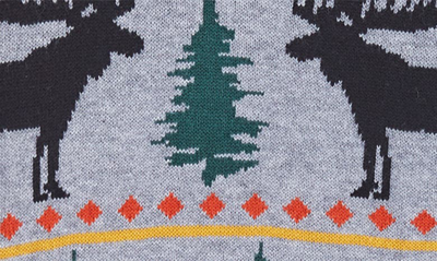 Shop Andy & Evan Moose Jacquard Cotton Sweater & Joggers Set In Grey Moose