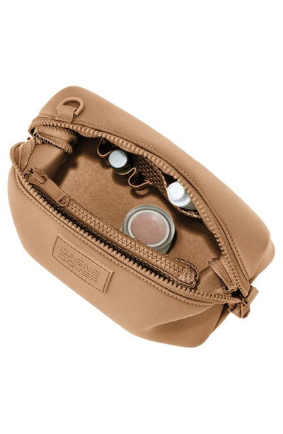Dagne Dover Small Hunter Water Resistant Toiletry Bag In Camel