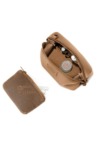 Dagne Dover Small Hunter Water Resistant Toiletry Bag In Camel