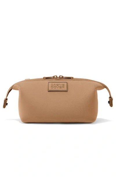 Dagne Dover Small Hunter Water Resistant Toiletry Bag In Camel