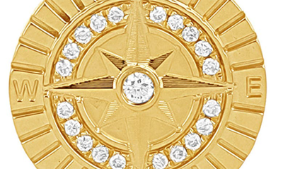 Shop Bony Levy Diamond Compass Enhancer In 18k Yellow Gold