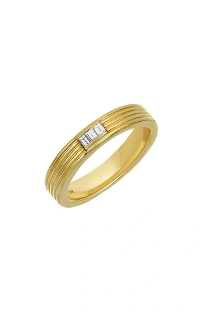 Shop Bony Levy Diamond Baguette Ring In 18k Yellow Gold