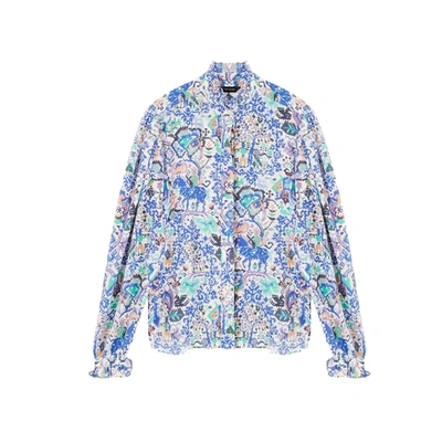 Shop Isabel Marant Etoil Banessa Silk Shirt In Multicolor
