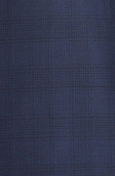 Zegna Prince Of Wales Plaid Centoventimila Wool Suit In Navy