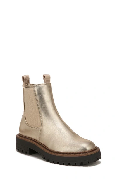 Shop Sam Edelman Kids' Laguna Chelsea Boot In Gold Leaf