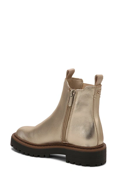 Shop Sam Edelman Kids' Laguna Chelsea Boot In Gold Leaf