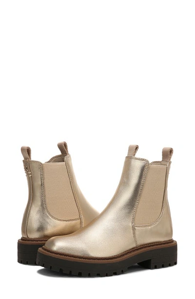 Shop Sam Edelman Kids' Laguna Chelsea Boot In Gold Leaf