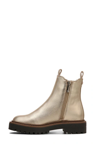 Shop Sam Edelman Kids' Laguna Chelsea Boot In Gold Leaf