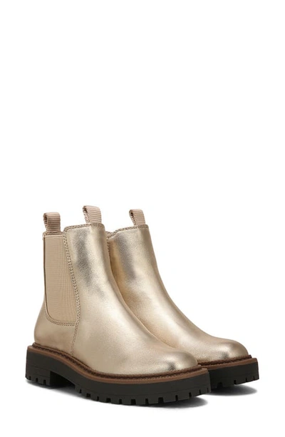 Shop Sam Edelman Kids' Laguna Chelsea Boot In Gold Leaf