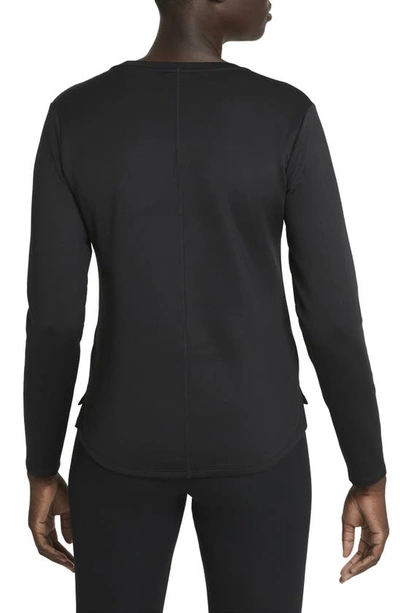 Nike Girls Therma Fit One Long Sleeve Top - White/Black