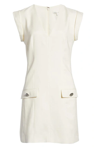 Shop Veronica Beard Skylar Linen Blend Minidress In White