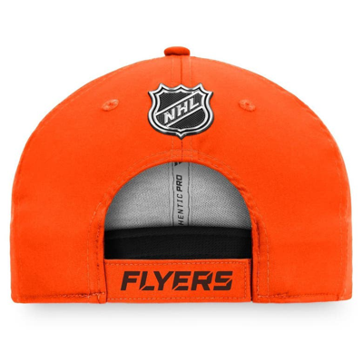 Shop Fanatics Branded Orange Philadelphia Flyers Authentic Pro Team Locker Room Adjustable Hat