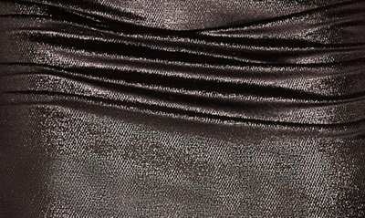 Shop Susana Monaco Shimmer High Waist Ruched Skirt In Black
