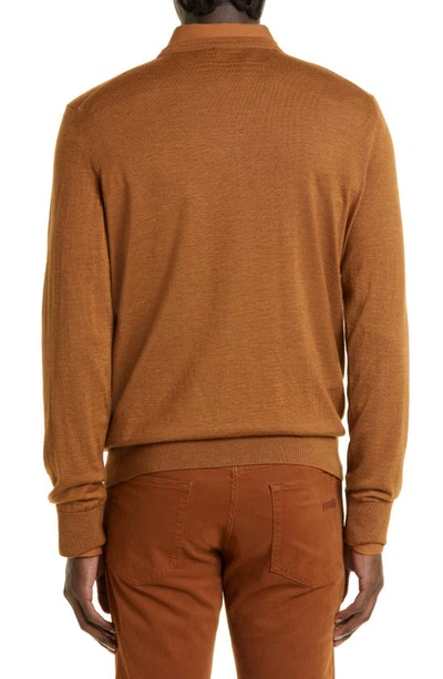 Zegna Cashseta Cashmere & Silk Sweater In Brown