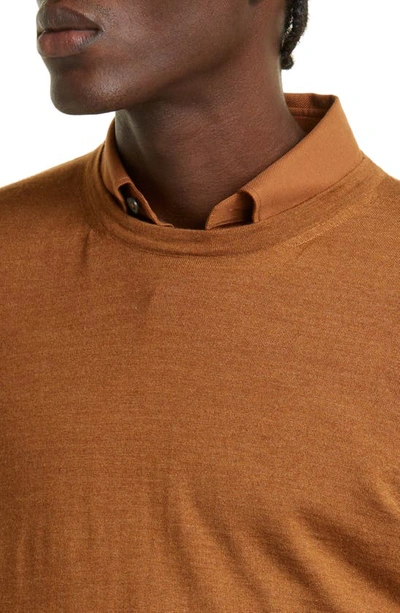 Zegna Cashseta Cashmere & Silk Sweater In Brown