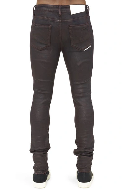 Hvman Strat Overspray Stretch Super Skinny Jeans In Burg