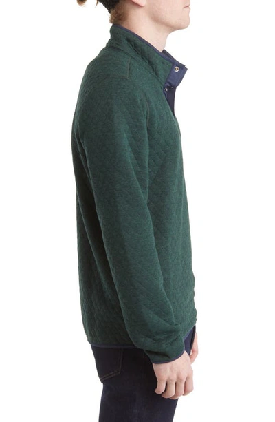 Shop Marine Layer Corbet Reversible Quilted Pullover In Forest