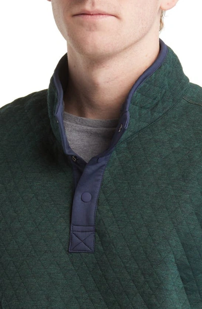 Shop Marine Layer Corbet Reversible Quilted Pullover In Forest