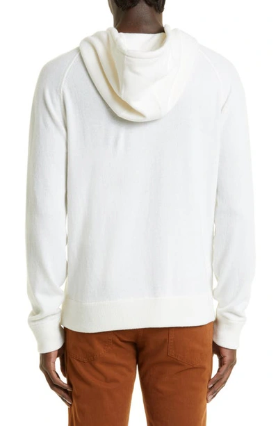 Shop Zegna Oasi Cashmere Hoodie In White