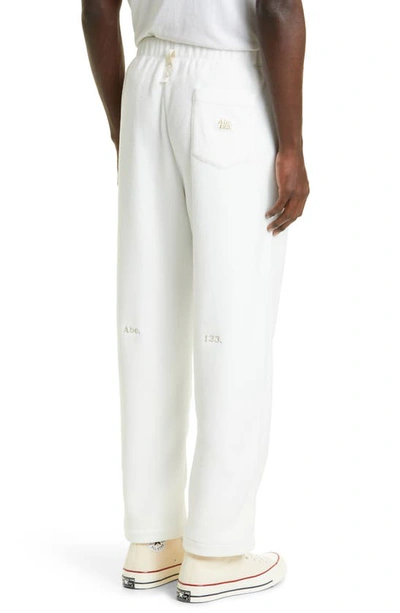 Shop Advisory Board Crystals Polar Fleece Sweatpants In Selenite White