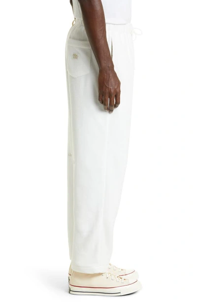 Shop Advisory Board Crystals Polar Fleece Sweatpants In Selenite White