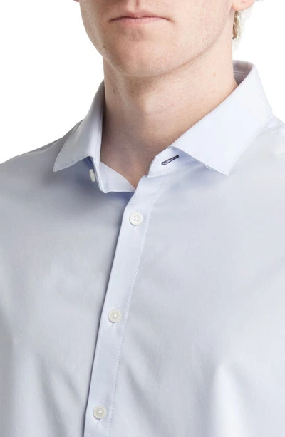 Mizzen + Main Leeward Stretch Button-up Shirt In Light Blue Solid