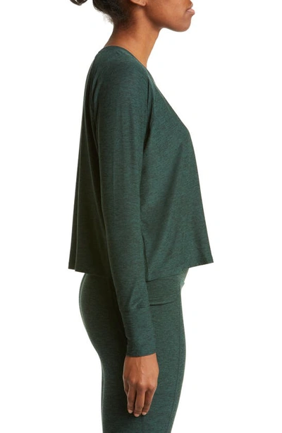 Shop Beyond Yoga Featherweight Long Sleeve T-shirt In Forest Green - Pine