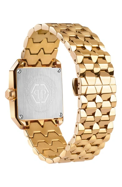 Shop Philipp Plein Offshore Bracelet Watch, 37.5mm In Ip Yellow Gold