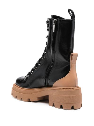 Shop Sergio Rossi Milla Ridged 55mm Block-heel Boots In Schwarz