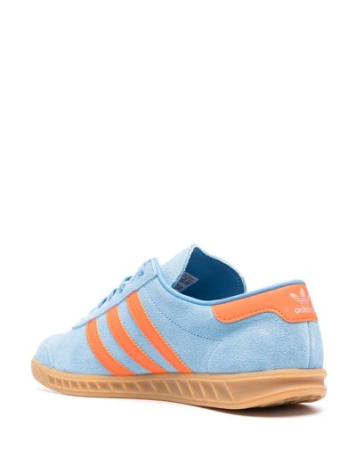 Adidas Originals Hamburg Sneakers In Blue,orange | ModeSens