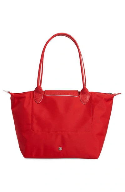 Longchamp Le Pliage Club Small Shoulder Tote In Vermillion