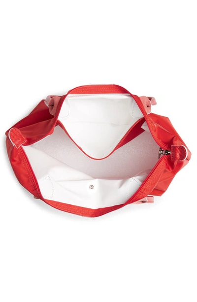 Longchamp Le Pliage Club Small Shoulder Tote In Vermillion